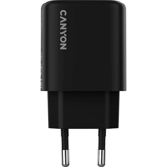 Canyon Φορτιστής Χωρίς Καλώδιο με Θύρα USB-C 25W Power Delivery Μαύρος (CNE-CHA250-11)