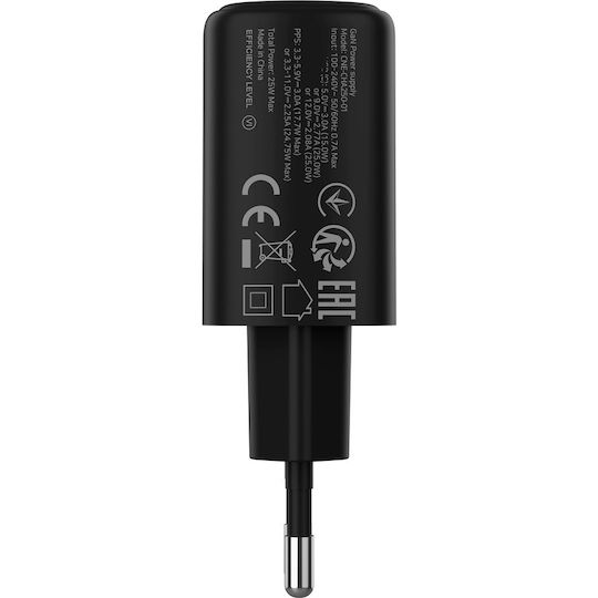 Canyon Φορτιστής Χωρίς Καλώδιο με Θύρα USB-C 25W Power Delivery Μαύρος (CNE-CHA250-11)