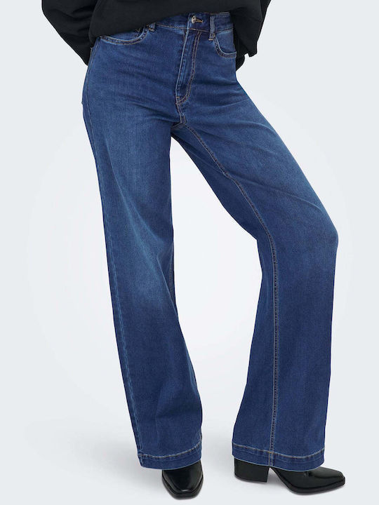 Wide Women's Jean Trousers Dark Blue
