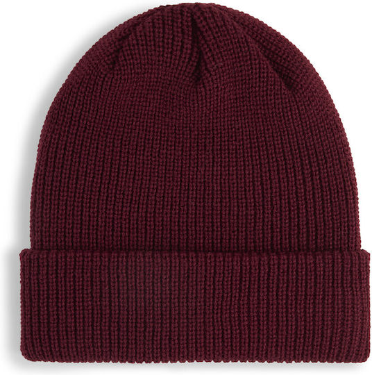 Beanie Unisex Beanie Gestrickt in Burgundisch Farbe