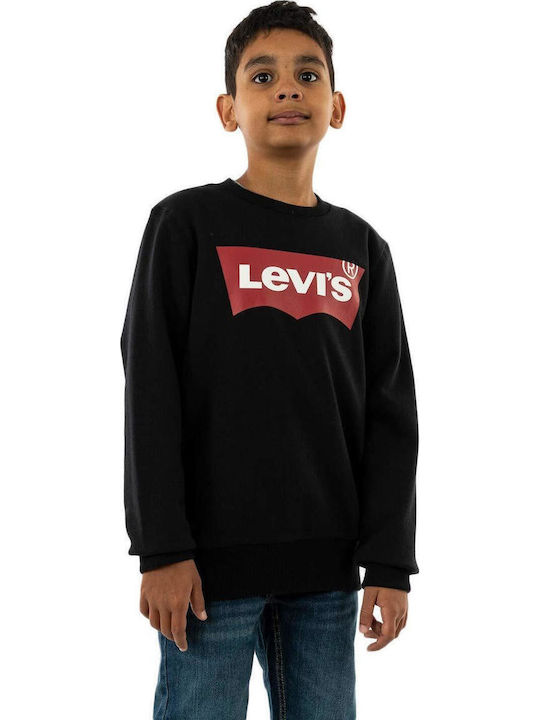 Детски Суичър Черен Batwing Crewneck