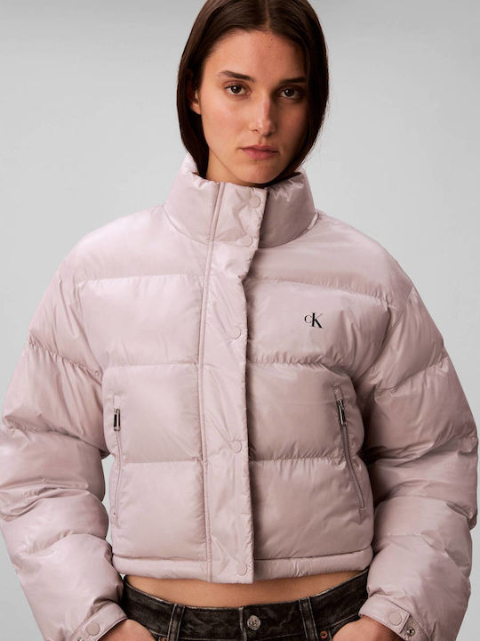 Zuschneiden Damen Puffer Jacke für Winter Rosa
