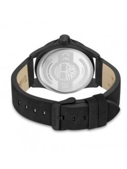 Timberland Women's Watch with Black Leather Strap