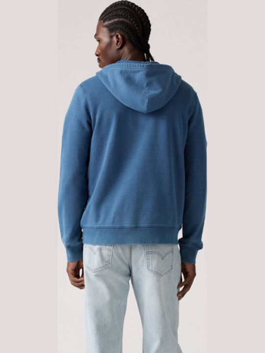 Ανδρική Ζακέτα με Κουκούλα Blue Indigo