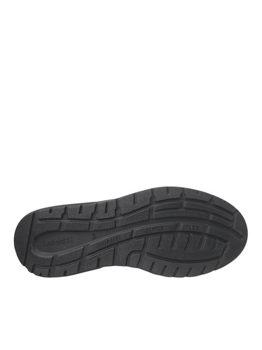 Leder Herren Freizeitschuhe Schwarz