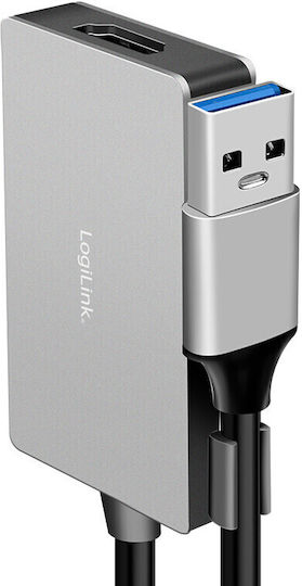 LogiLink Μετατροπέας USB-A male σε HDMI female 1τμχ