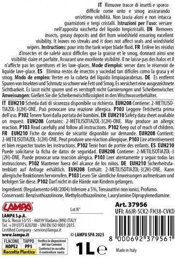 Lampa Καθαριστικό Υγρό Τζαμιών Αυτοκινήτου 1lt