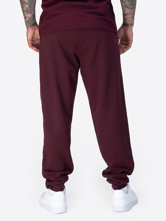 Pantaloni de trening cu Elastic Burgundy