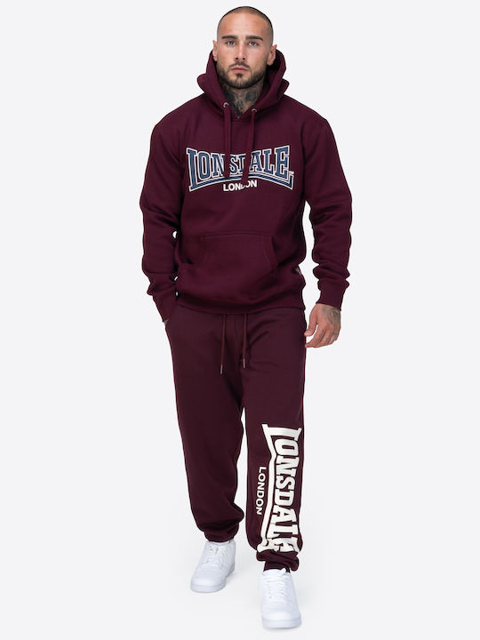 Pantaloni de trening cu Elastic Burgundy