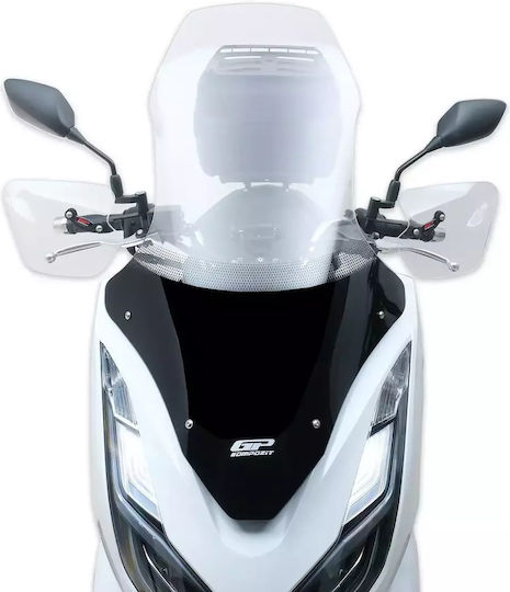 GP Kompozit Motorcycle Protective Hand Guards in Transparent Colour