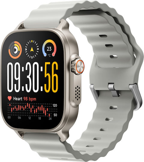 Realme Watch 5 Titanium με Παλμογράφο (Ασημί)