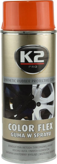 K2 Color Flex Σπρέι Καθαρισμού / Προστασίας για Ζάντες Αυτοκινήτου με Άρωμα Πορτοκάλι 400ml