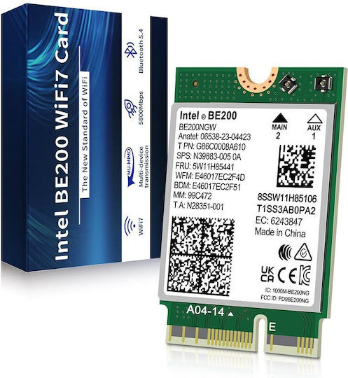 Intel Wi-fi Wireless Card Wi‑Fi 7 (5800Mbps) PCI Card