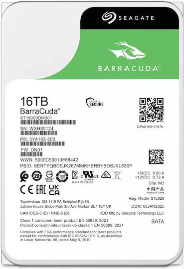Seagate Barracuda 16TB HDD Hard Disk 3.5