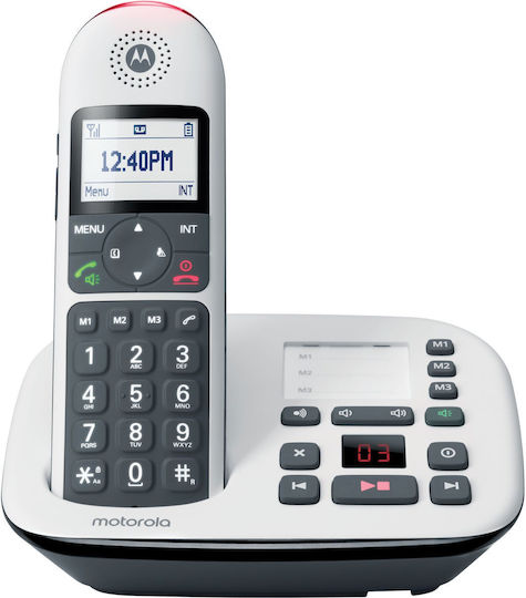 Motorola CD5012 Ασύρματο Τηλέφωνο Duo Λευκό
