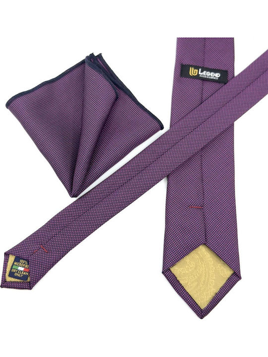 Legend Men's Men's Tie Set Printed in Purple Color