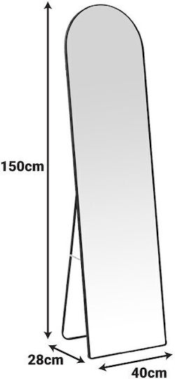 Plaza Ολόσωμος Λευκός 150x40cm Plaza Ολόσωμος Λευκός 150x40cm