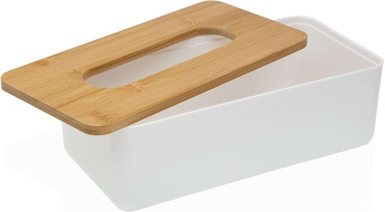 Versa Suport pentru șervețele Lemn Albă 26.1x13.1x8.6cm 21890189 Versa Suport pentru șervețele Lemn Albă 26.1x13.1x8.6cm 21890189