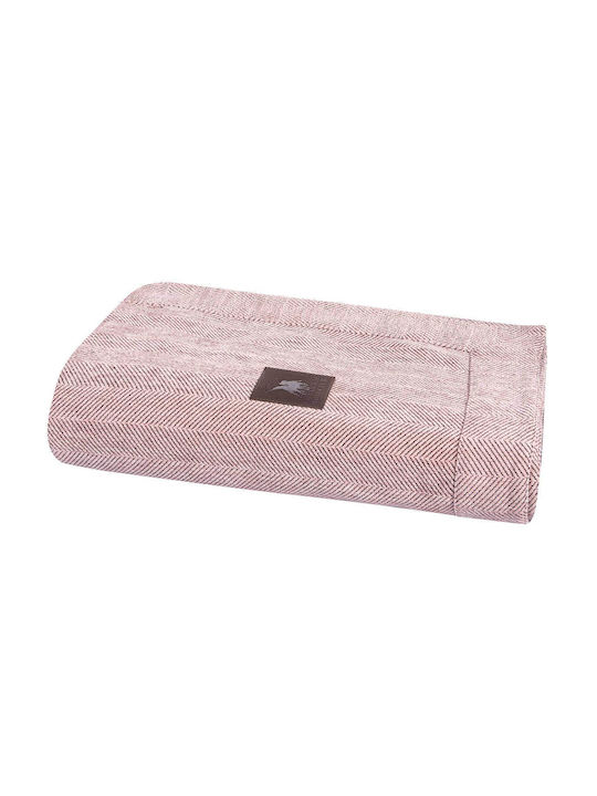 Das Home Essential 3948 Zweisitzer-Sofa Überwurf Chenille 180x250cm Rosa