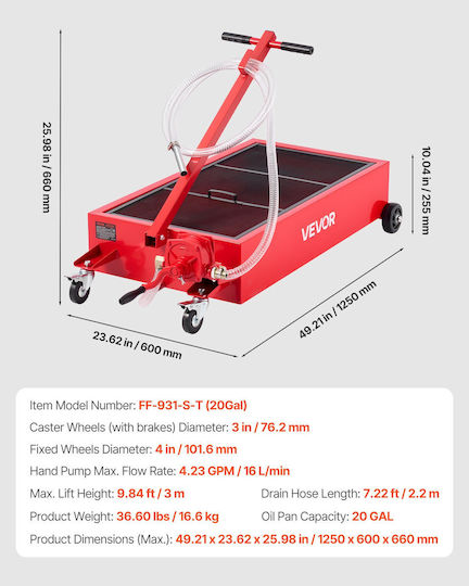 Vevor Air Oil Separator with 75.7 Liter Capacity