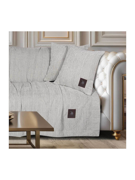 Das Home Essential 3946 Ριχτάρι Διθέσιου Καναπέ Chenille 180x250εκ. White
