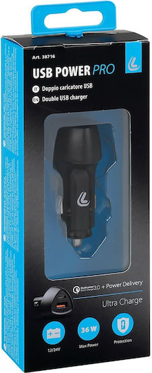 Lampa Φορτιστής Αυτοκινήτου 36W 2.1A με μία Θύρα: 1xUSB Μαύρο Χρώμα