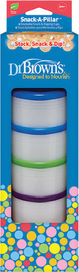 Dr. Brown's Plastic Baby Container for 6+ months 4pcs Multicolour -GB