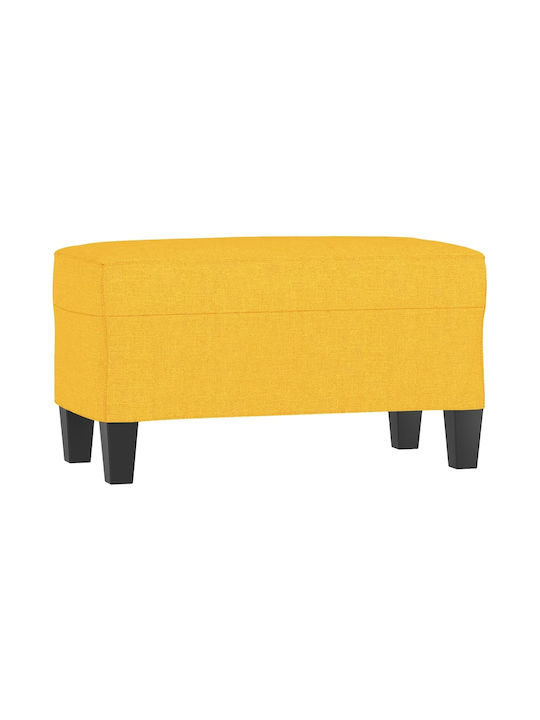Fabric Upholstered Bench Stool Open Yellow 70x35x41cm