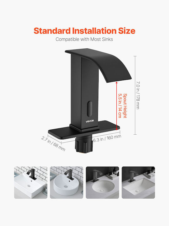 Vevor Mixing Tall Sink Faucet Black