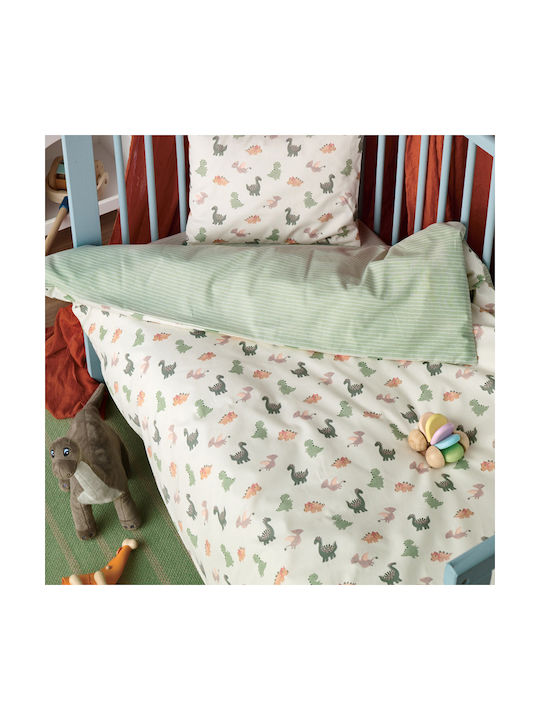 Kentia Baby Duvet Cover Set With Pillowcase Saurus Multicolour 100x140cm