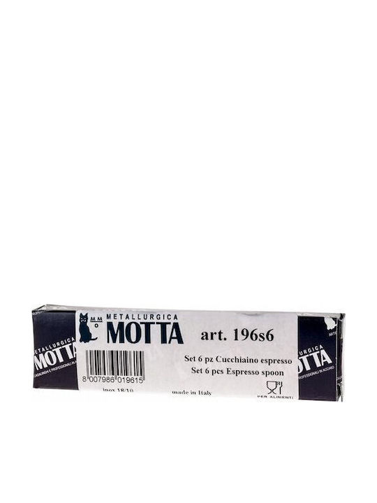 Motta Set Löffel Kaffee/Tee Rostfreier Stahl Silber 11.2cm 6 Stück