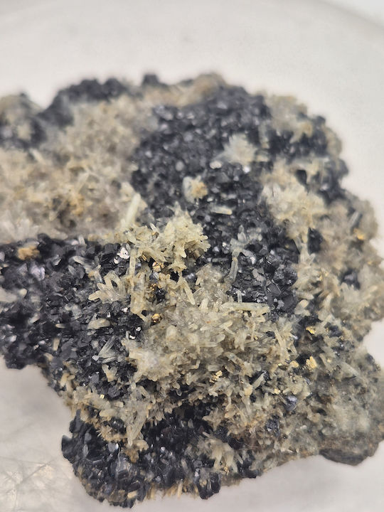 Raw Sample Of Galena Pyrite Quartz Points Natural Stones