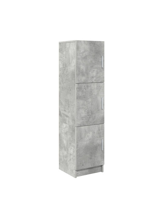 Wand-Kremlampe Wohnzimmer aus Spanplatte Grau Beton 31.5x32x124cm
