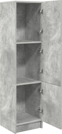 Wall Living Room Cabinet Made of Particle Board Grey Concrete 31.5x32x124cm