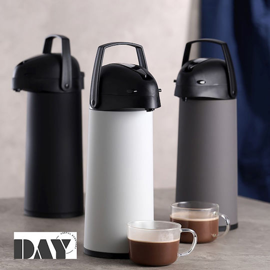 Espiel Day Stainless Steel Thermos Bottle 1.9L Multicolour Pack of 4 (2 x Black / 1 x Light Grey / 1 x Dark Grey)