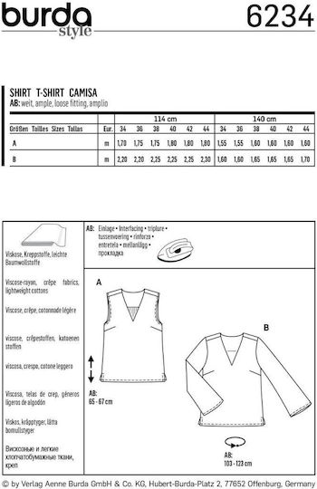 BurdaStyle Πατρον Χαρτί Ραπτικής