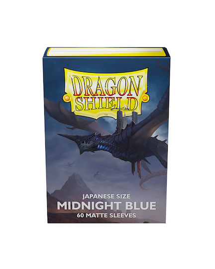 Dragon Shield Japanese Small Size Matte Midnight Card Sleeves Japanese Size 60τμχ Μπλε