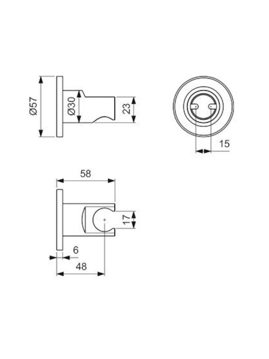 Ideal Rain Built-in Faucet Wall Bracket Cylindrical Magnetic Grey Bc806a5 Ideal Rain Built-in Faucet Wall Bracket Cylindrical Magnetic Grey Bc806a5