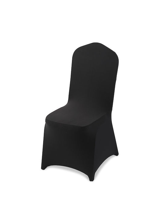 Vevor Elastic Chair Covers 150 Pieces Receptions Black Fit Chairs Up To 51 X 45 X 95 Cm Yths150pcszk54ahs001v0