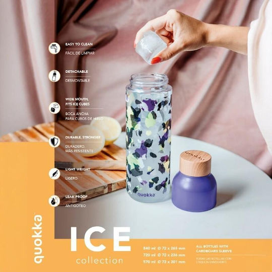 Quokka Ice Sticlă Pentru Copii Termos Din Plastic Cu Capac Cu Filet Antivărsare Roz 570ml
