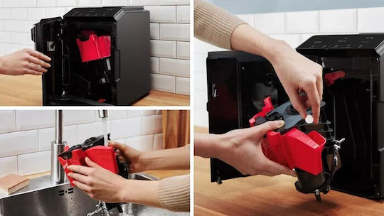 Bosch Αυτόματη Μηχανή Espresso 1300W Πίεσης 15bar για Cappuccino με Μύλο Άλεσης Μαύρη TIE20109