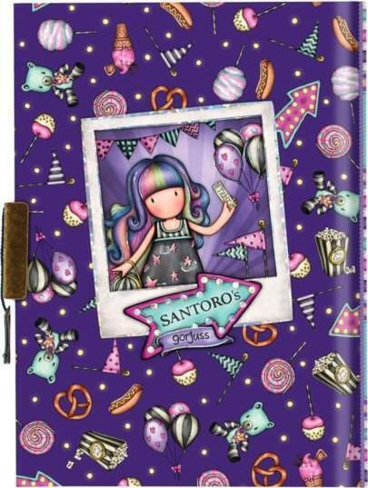Santoro Gorjuss Notebook 120 Sheets A5 Ruled with Padlock Multicolour