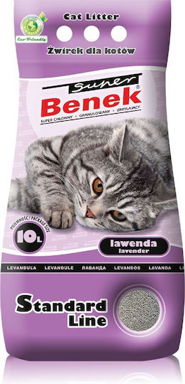 Super Benek Super Benek Nisip pentru Pisici Bentonită cu Aromă Lavanda 10lt