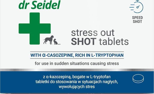 Dr Seidel Stress Out Shot Συμπλήρωμα Διατροφής Σκύλου Γάτας Στρες Κροτοφοβία 10tabs