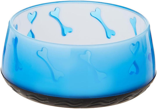 All For Paws Love Plastic Bowl Food & Water for Dog & Cat with Base 270ml 12cm (Various Colors)