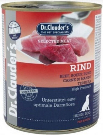 Dr.Clauder's Dr Clauder's Υγρή Τροφή Σκύλων σε Κονσέρβα με Βοδινό 800gr