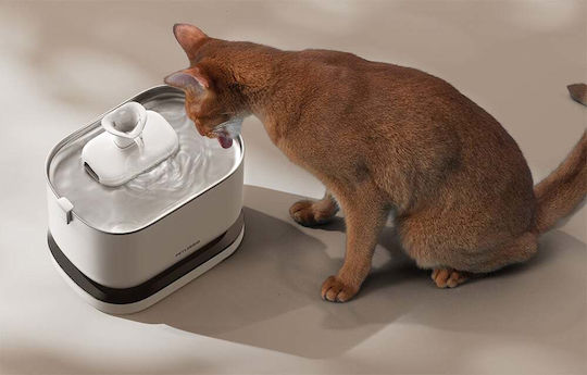 Petlibro Dockstream Metallisch Wasserspender / Brunnen für Hund & Katze 2.5lt in Schwarz Farbe
