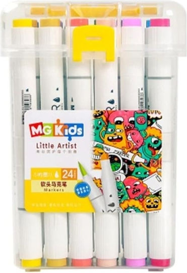 MG Toys Fine & Chisel 24 Drawing Markers