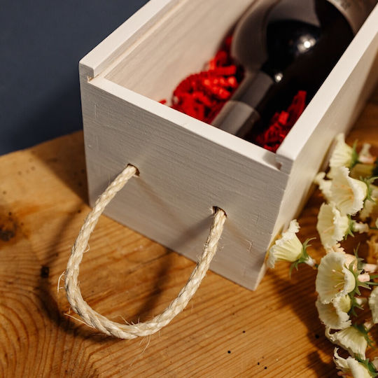 Creative Deco White Wine Box 1 Bottle 36 X 11 X 9.8 Cm Lid Lock Perfect Wine Storage As A Gift Decoration Decoupage Personalization