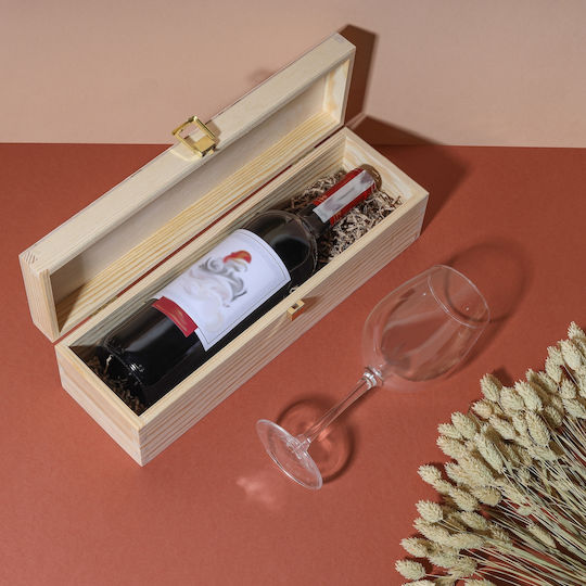 Creative Wooden Bottle Case Beige 36x9.8x11cm.